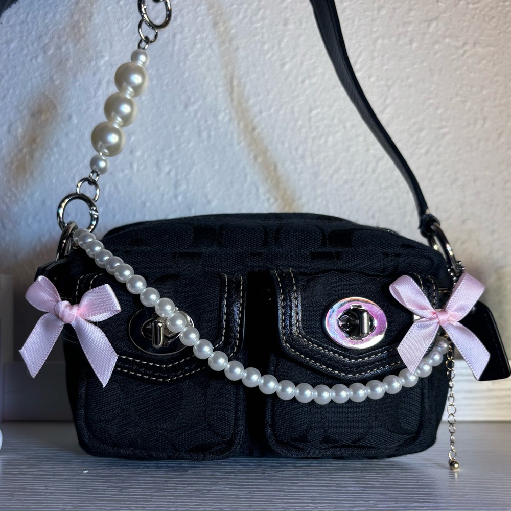 🖤Coach Mini Double Turn lock Pocket Bag🎀
